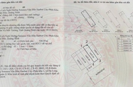  Cần bán lô đất cực phẩm trong Khu Tổ Hợp Du Lịch Nghỉ Dưỡng Sonasea Vân Đồn Harbor City - Phân khu 1, Quảng Ninh 